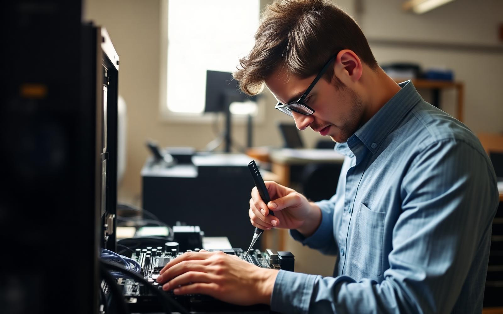 Technician bench at Franklee Tech Works